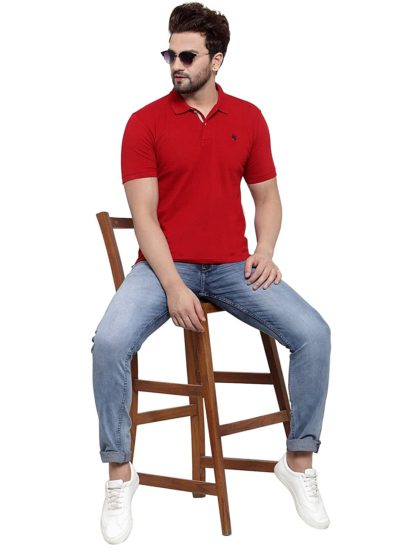 Cantabil Men's Mercerised Blue Narrow Fit Jeans - Image 6