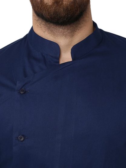 Men's Cotton Blue Trendy Kurta Pyjama - Image 6