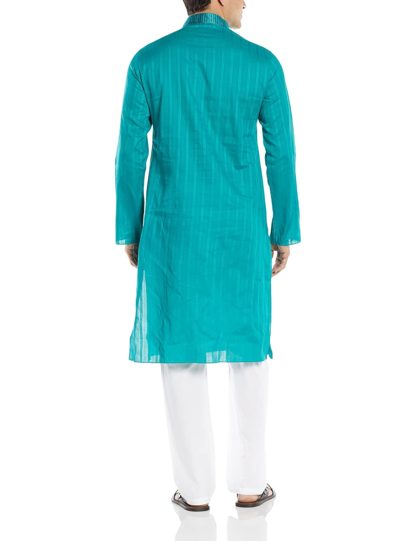 Manyavar Men's Cotton Kurta & Pyjama Set - Image 3