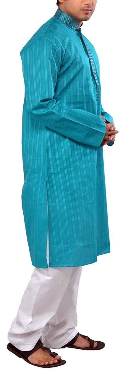 Manyavar Men's Cotton Kurta & Pyjama Set - Image 4