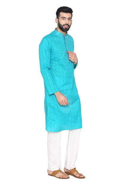 Manyavar Men's Blended Kurta & Pyjama Set - Image 3