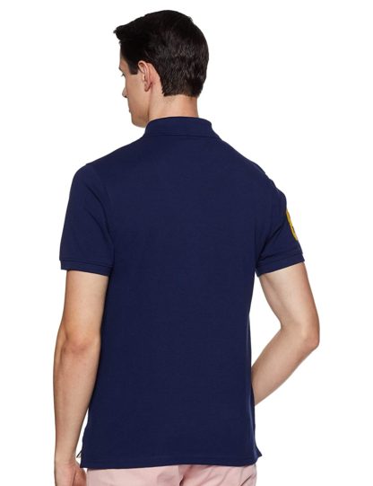 Men's Blue Polo T-shirt - Image 3
