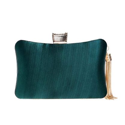 Women's Elegant Tassel Velvet Evening Party Clutch Bags - Image 5
