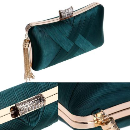 Women’s Elegant Tassel Velvet Evening Party Clutch Bags