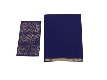 Women’s Kanchipuram Chiffon Saree With Unstitched Blouse Piece