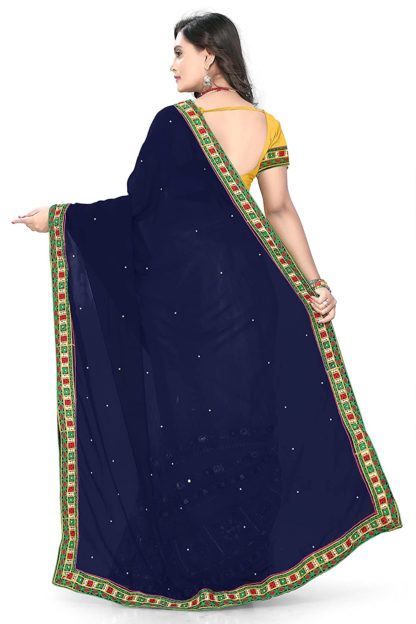 Georgette Saree with Blouse Piece - Image 3