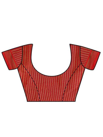 Women's Kanchipuram Cotton Silk Saree With Blouse Piece - Image 6