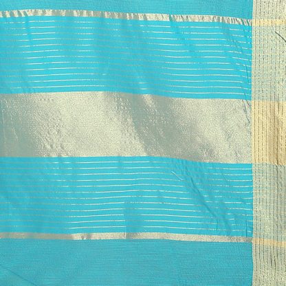 Jacquard Border Kota Doria Cotton Manipuri Saree with unstitched blouse piece - Image 7