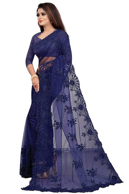 Women's Net Saree - Image 5