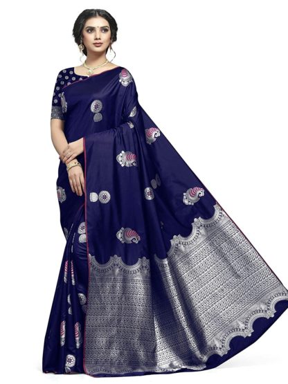 Women's Silk Saree with Blouse Piece - Image 8