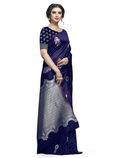 Women's Silk Saree with Blouse Piece - Image 3