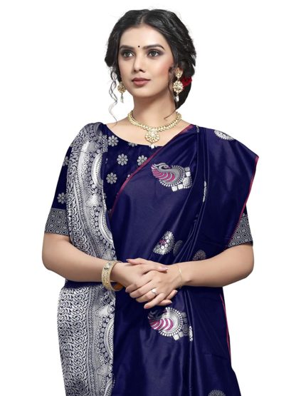 Women's Silk Saree with Blouse Piece - Image 4