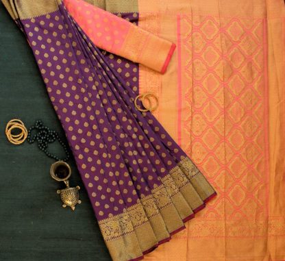 Women's Maroon Banarasi Silk Saree With Blouse Piece - Image 7