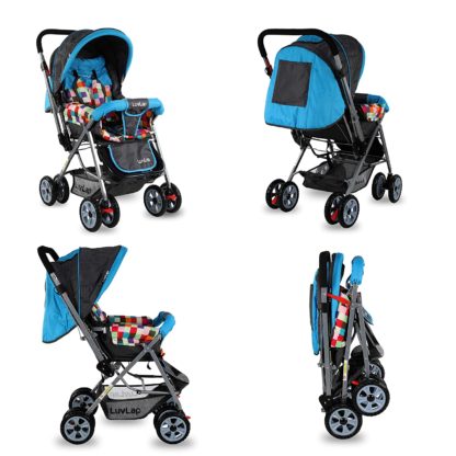 LuvLap Sunshine Stroller/Pram, Easy Fold, for Newborn Baby/Kids, 0-3 Years - Image 7