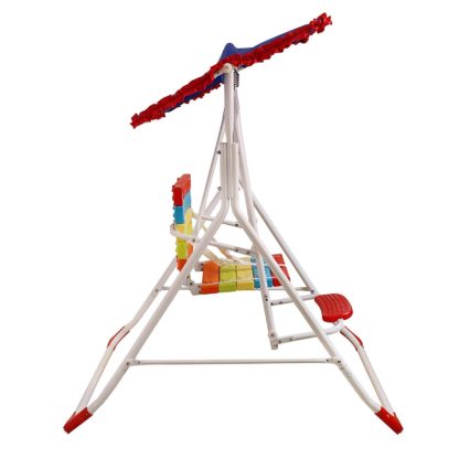 Kids Swing with Canopy Roof for Children Babies Indoor Outdoor 78x105x115cm (Multicolour) - Image 4