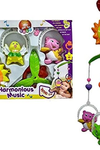 Vibgyor Vibes™ 5 PCS Lovely Colourful Musical Hanging Rattle Toys With Hanging Cartoons For Toddlers