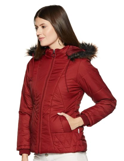 Cazibe Women's Maroon Jacket