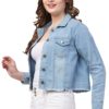 Full Sleeve Blue Solid Women's Denim Jacket… - Image 4
