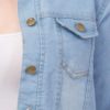 Full Sleeve Blue Solid Women's Denim Jacket… - Image 5